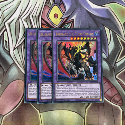 PHRA-EN031 x3 Brigand the Glory Dragon Ultra Rare Excellent Condition Yugioh