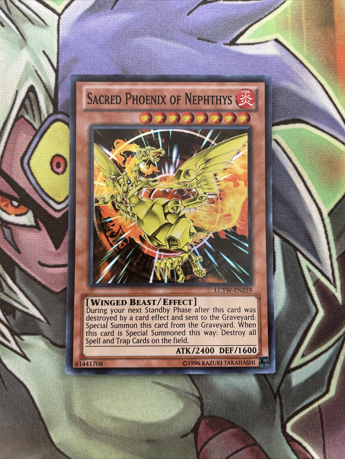 LCYW-EN259 Sacred Phoenix Of Nephthys Super Rare UNL Edition NM Yugioh Card