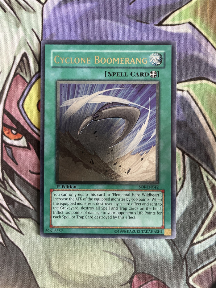 SOI-EN042 Cyclone Boomerang Ultimate Rare 1st Edition NM Yugioh Card
