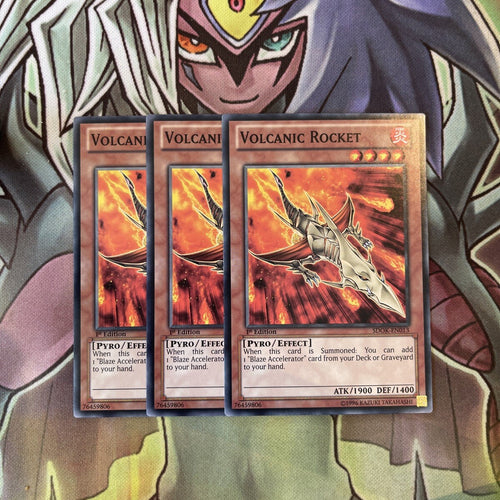 SDOK-EN013 x3 Volcanic Rocket Common Excellent Condition Yugioh