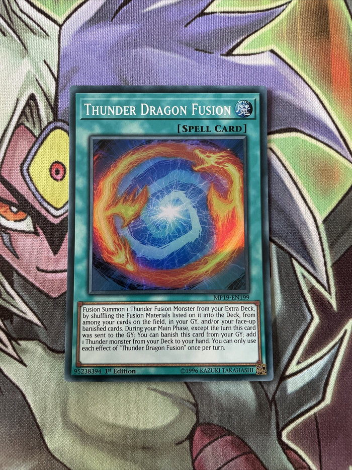 MP19-EN199 Thunder Dragon Fusion Super Rare 1st Edition NM Yugioh Card