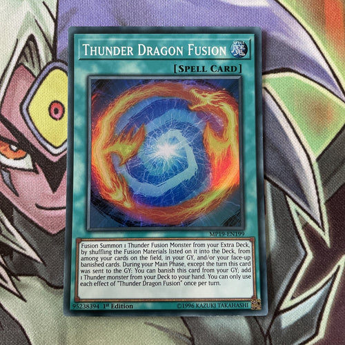 MP19-EN199 Thunder Dragon Fusion Super Rare 1st Edition NM Yugioh Card