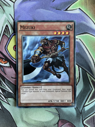 OP01-EN016 Mezuki Common UNL Edition NM Yugioh Card