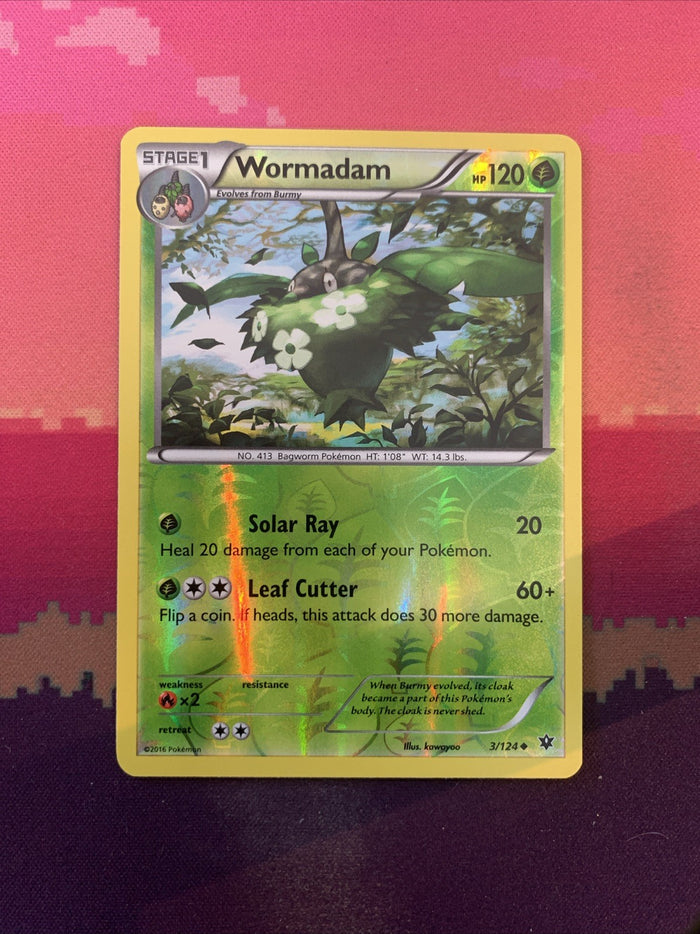 Pokemon Card Wormadam Fates Collide Reverse Holo 3/124 Near Mint
