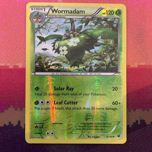 Pokemon Card Wormadam Fates Collide Reverse Holo 3/124 Near Mint