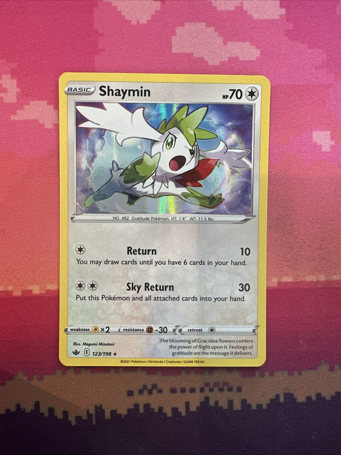 Pokemon Card Shaymin Chilling Reign Holo Rare 123/198 Near Mint