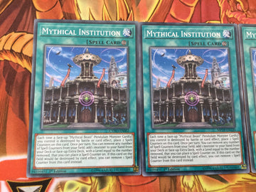 CYHO-EN062 3x Mythical Institution - Common 1st Edition NM Yugioh (back)