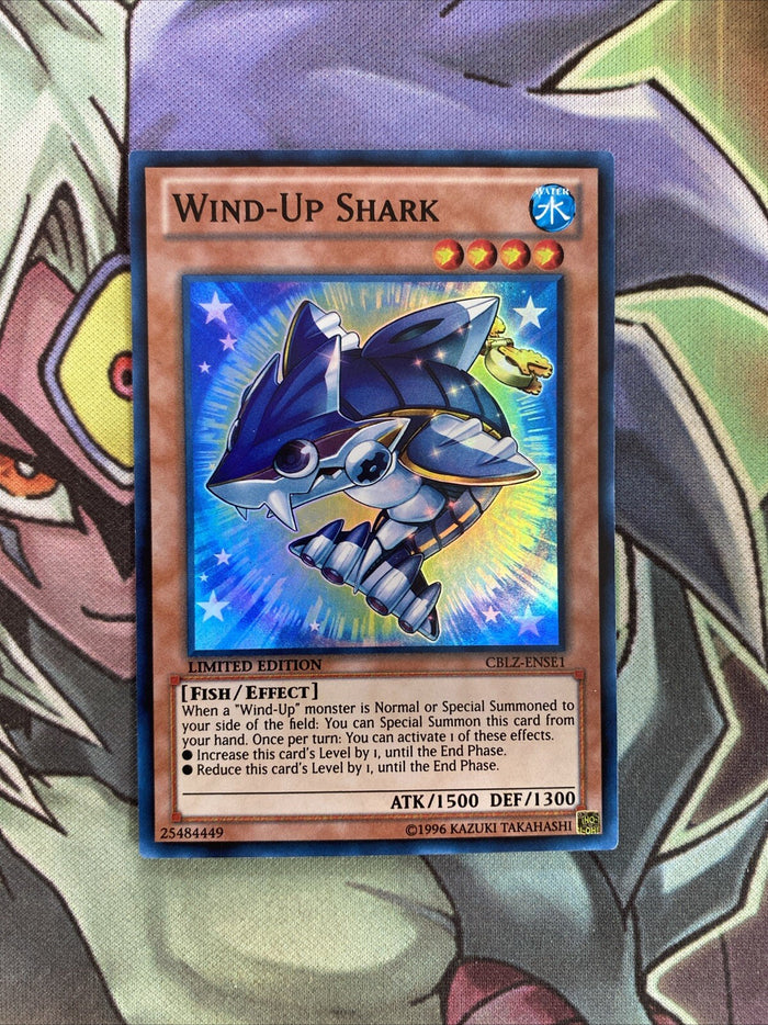 CBLZ-ENSE1 Wind-Up Shark Super Rare Limited Edition NM Yugioh Card