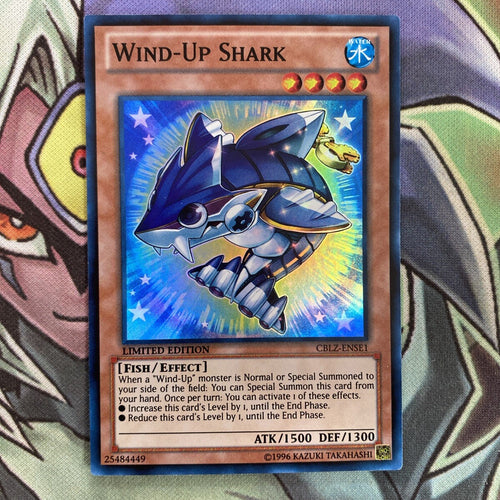 CBLZ-ENSE1 Wind-Up Shark Super Rare Limited Edition NM Yugioh Card