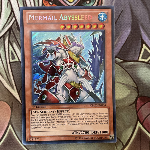 CBLZ-EN034 Mermail Abyssleed Secret Rare 1st Edition NM Yugioh