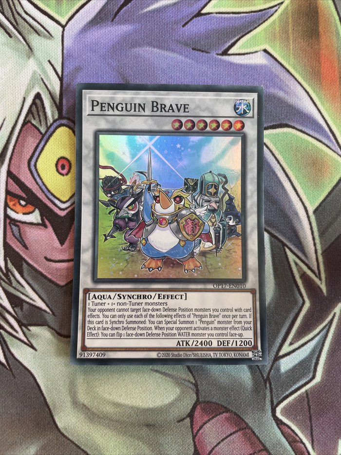 OP17-EN010 Penguin Brave Super Rare unlim Edition NM Yugioh Card