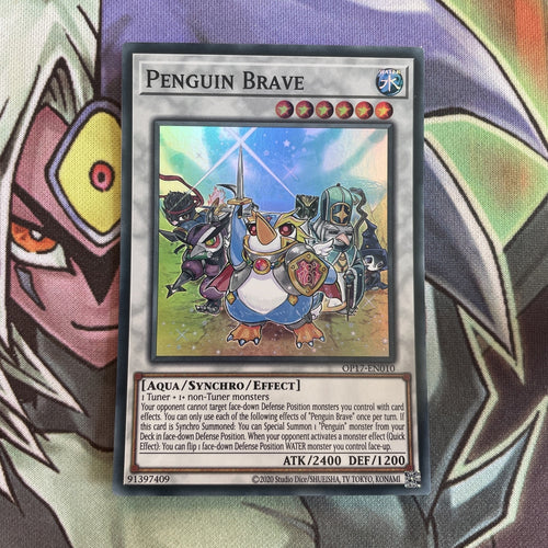 OP17-EN010 Penguin Brave Super Rare unlim Edition NM Yugioh Card