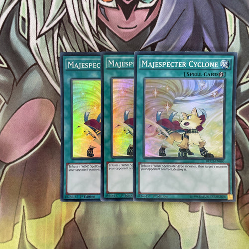 DOCS-EN060 x3 Majespecter Cyclone Super Rare Excellent Condition Yugioh