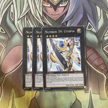 BP01-EN024 x3 Number 39: Utopia Common Excellent Condition Yugioh
