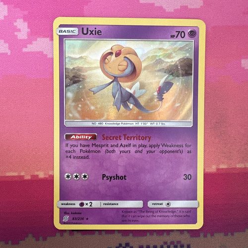 Pokemon Card Uxie Unified Minds Holo Rare 83/236 Near Mint