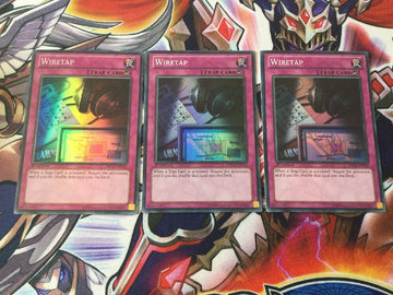 DRLG-EN035 x3 Wiretap Super Rare 1st Edition PLAYSET Yugioh