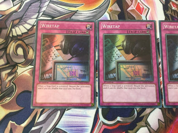 DRLG-EN035 x3 Wiretap Super Rare 1st Edition PLAYSET Yugioh (back)