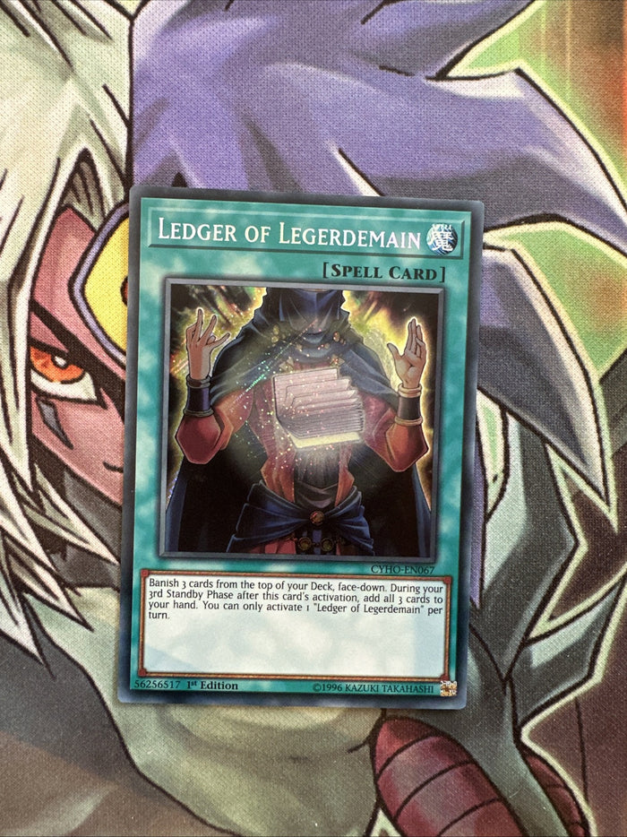 CYHO-EN067 Ledger Of Ledgeman Secret Rare 1st Edition NM Yugioh Card