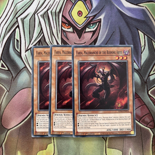 SDSA-EN016 x3 Farfa, Malebranche of the Burning Abyss Common Exc Yugioh