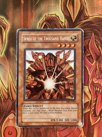 MRL-E080 YUGIOH SENJU OF THE THOUSAND HANDS RARE unl EDITION PLAYED CONDITION