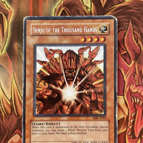 MRL-E080 YUGIOH SENJU OF THE THOUSAND HANDS RARE unl EDITION PLAYED CONDITION