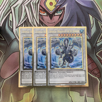MGED-EN027 x3 Trishula, Dragon of the Ice Barrier Gold Rare Excellent Yugioh