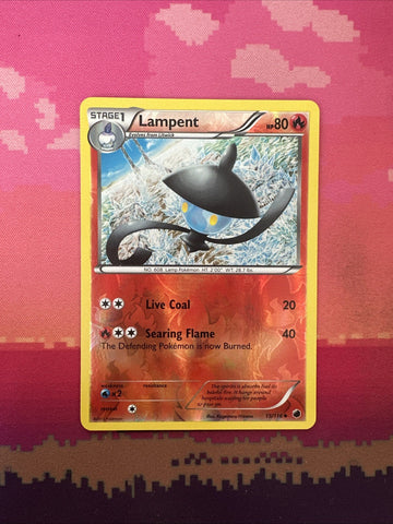 Pokemon Card Lampent Plasma Freeze Reverse Holo 15/116 Near Mint