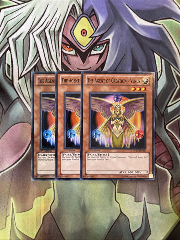 SDLS-EN006 x3 The Agent of Creation - Venus Common Excellent Condition Yugioh
