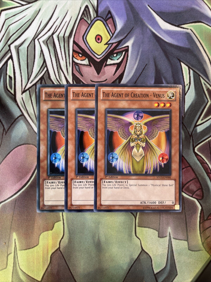 SDLS-EN006 x3 The Agent of Creation - Venus Common Excellent Condition Yugioh