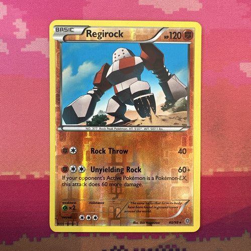 Pokemon Card Regirock Ancient Origin Reverse Holo Rare 40/98 Near Mint