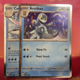 Pokemon Card Arctibax 064 & Cetitan 063 Two Card Set Near Mint