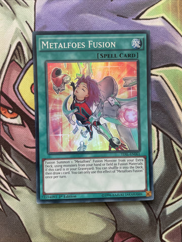 TDIL-EN061 Metalfoes Fusion Super Rare 1st Edition NM Yugioh Card