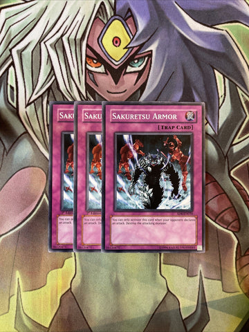 SD8-EN034 x3 Sakuretsu Armor Common Excellent Condition Yugioh