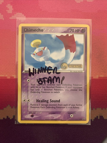 Pokemon Card Chimecho 024 WINNER STAMP Nintendo Black Star Promo Near Mint
