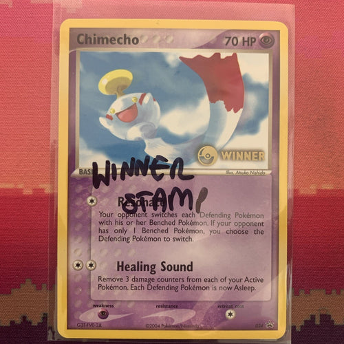 Pokemon Card Chimecho 024 WINNER STAMP Nintendo Black Star Promo Near Mint