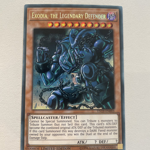 TN19-EN003 Exodia, The Legendary Defender Prismatic Secret Rare YuGiOh