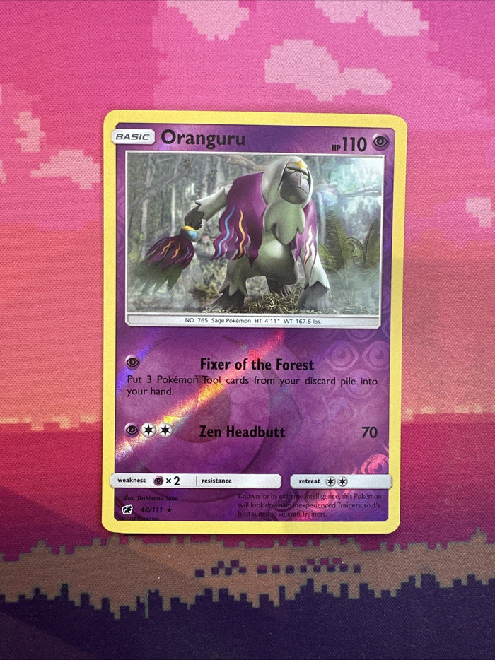 Pokemon Card Oranguru Crimson Invasion Reverse Holo Rare 48/111 Near Mint