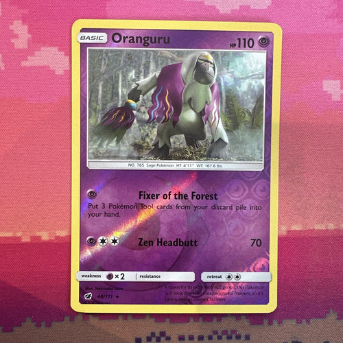 Pokemon Card Oranguru Crimson Invasion Reverse Holo Rare 48/111 Near Mint
