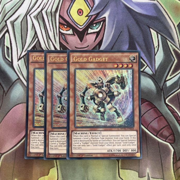 MVP1-EN018 x3 Gold Gadget Ultra Rare Excellent Conditon Yugioh