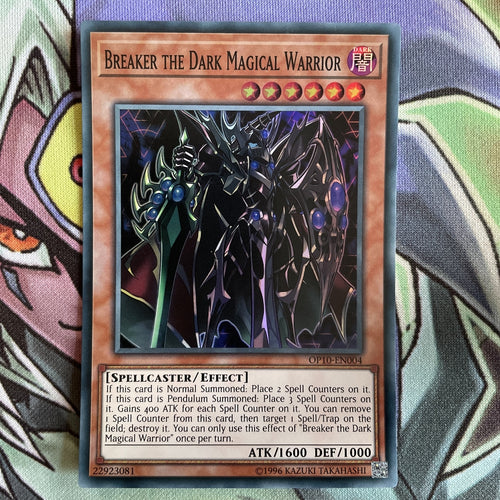 OP10-EN004 Breaker The Dark Magical Warrior Super UNL Edition NM Yugioh Card