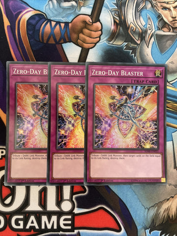 SDRR-EN033 Zero-Day Blaster Super Rare 1st Edition Mint YuGiOh Card