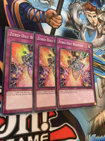 SDRR-EN033 Zero-Day Blaster Super Rare 1st Edition Mint YuGiOh Card (back)