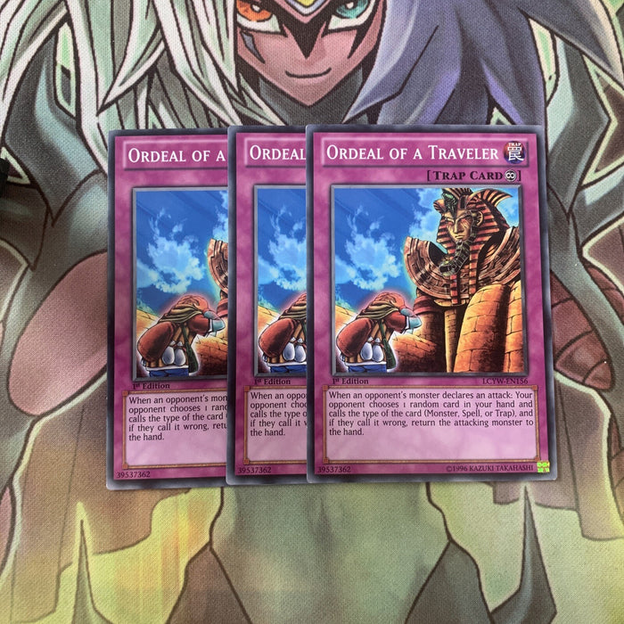 LCYW-EN156 x3 Ordeal of a Traveler Common Excellent Condition Yugioh
