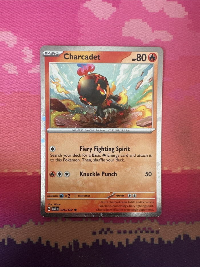 Pokemon Card Charcadet Paradox Rift 026/182 Cosmo Holo NM