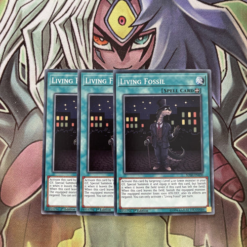 SDSH-EN030 x3 Living Fossil Common Excellent Condition Yugioh