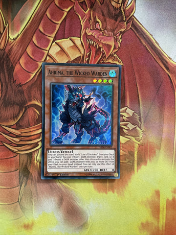 SR06-EN002 Ahrima, the Wicked Warden Super Rare 1st Edition Yugioh