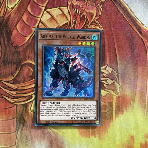 SR06-EN002 Ahrima, the Wicked Warden Super Rare 1st Edition Yugioh