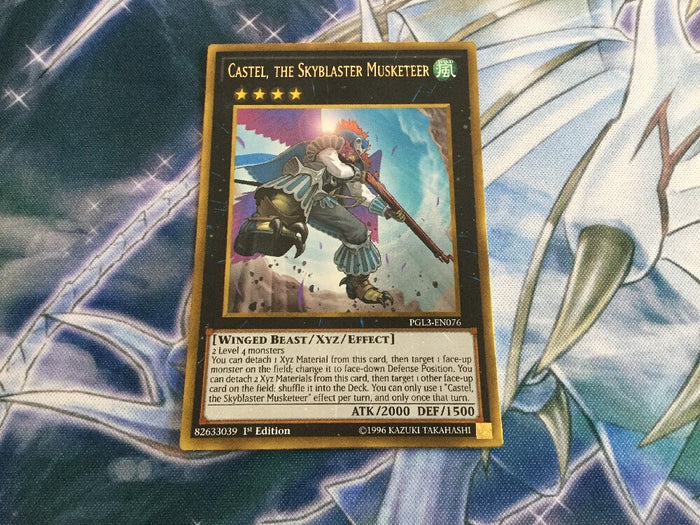 PGL3-EN076 Yugioh Castel, the Skyblaster Musketeer ¬†(Gold Rare 1st)