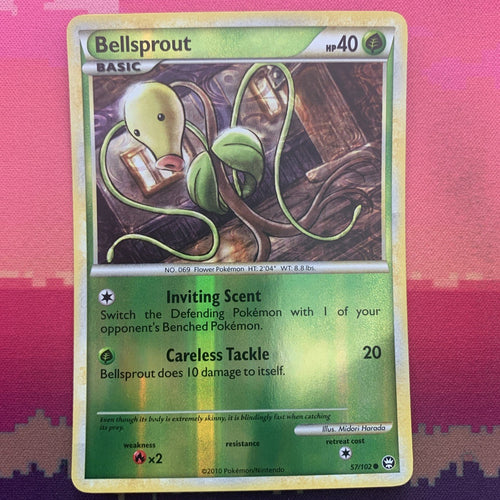 Pokemon Card Bellsprout Triumphant Reverse Holo 57/102 NM
