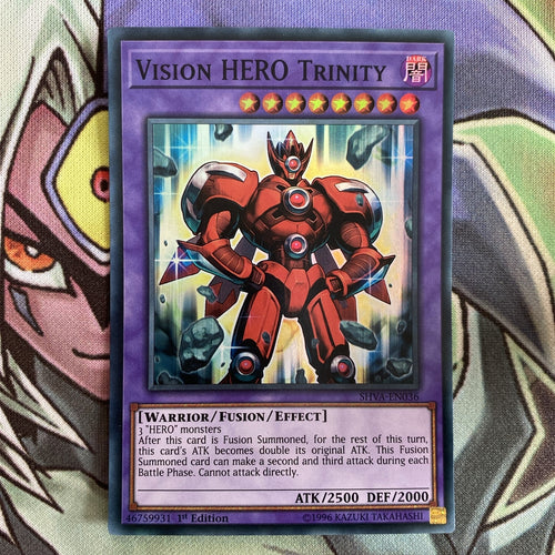 SHVA-EN036 Vision Hero Trinity Super Rare 1st Edition NM Yugioh Card